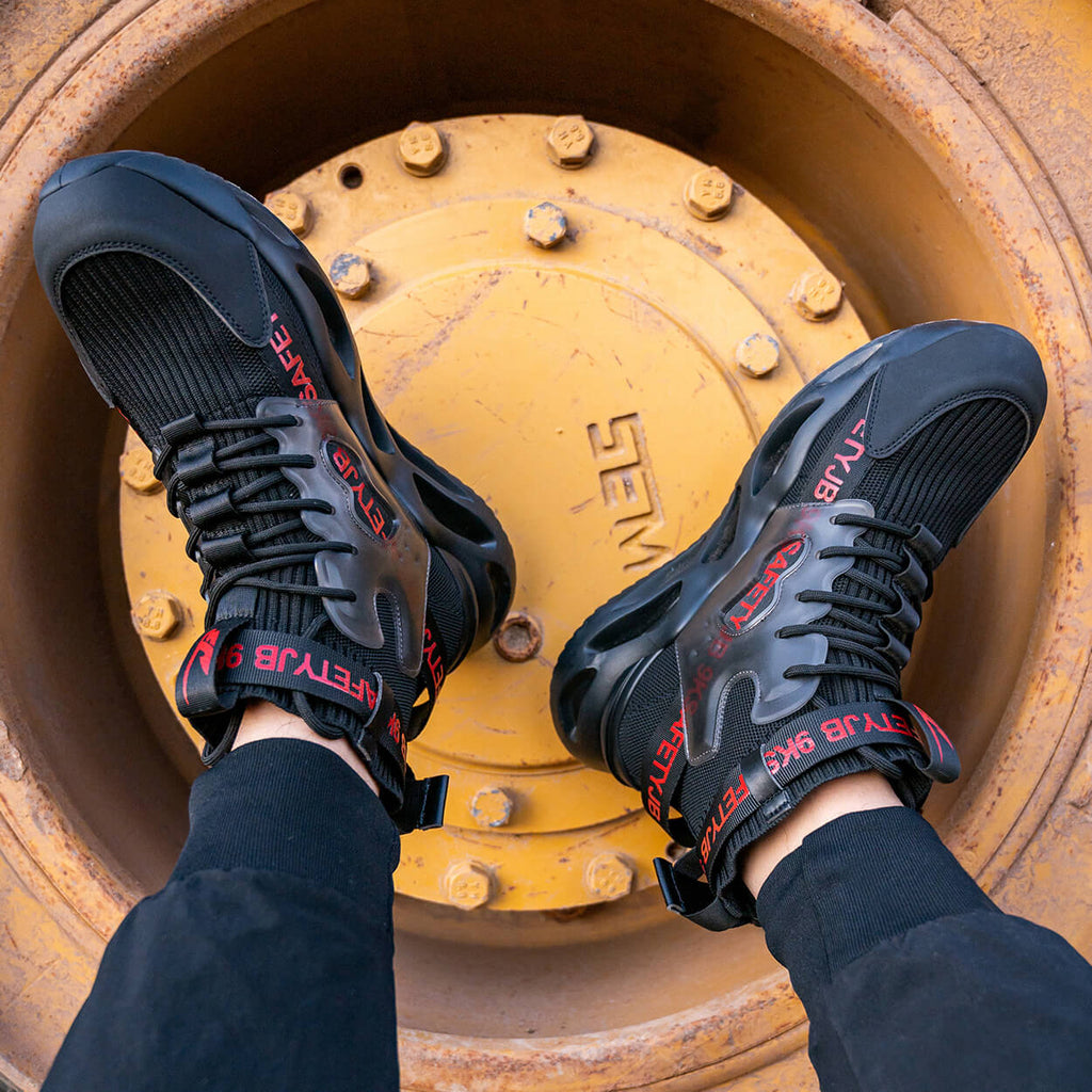 QD Comfortable Steel Toe Work Shoes