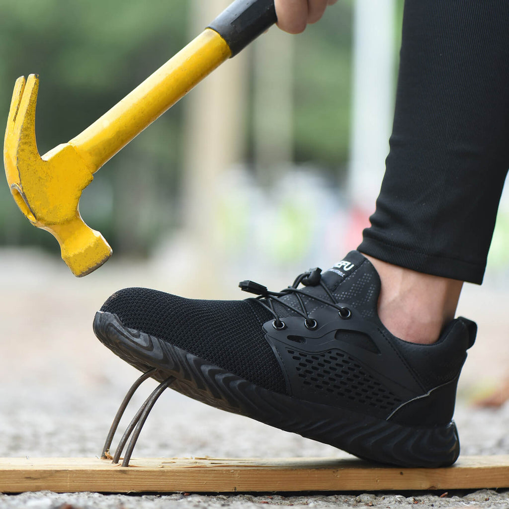 QD Breathable Non-Slip Steel Toe Safety Shoes