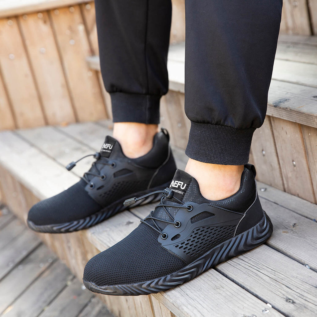 QD Breathable Non-Slip Steel Toe Safety Shoes