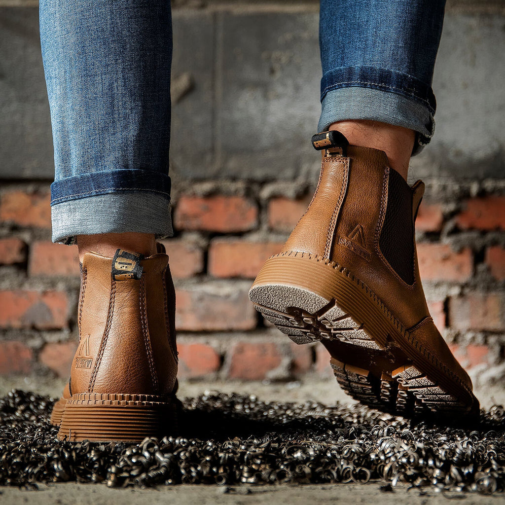 QD Waterproof Slip-On Steel Toe Boots