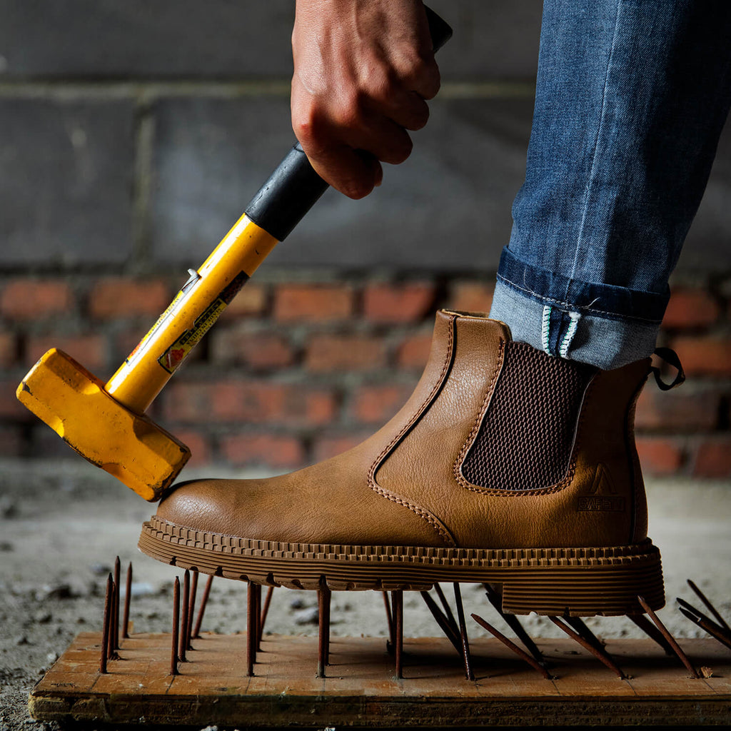 QD Waterproof Slip-On Steel Toe Boots