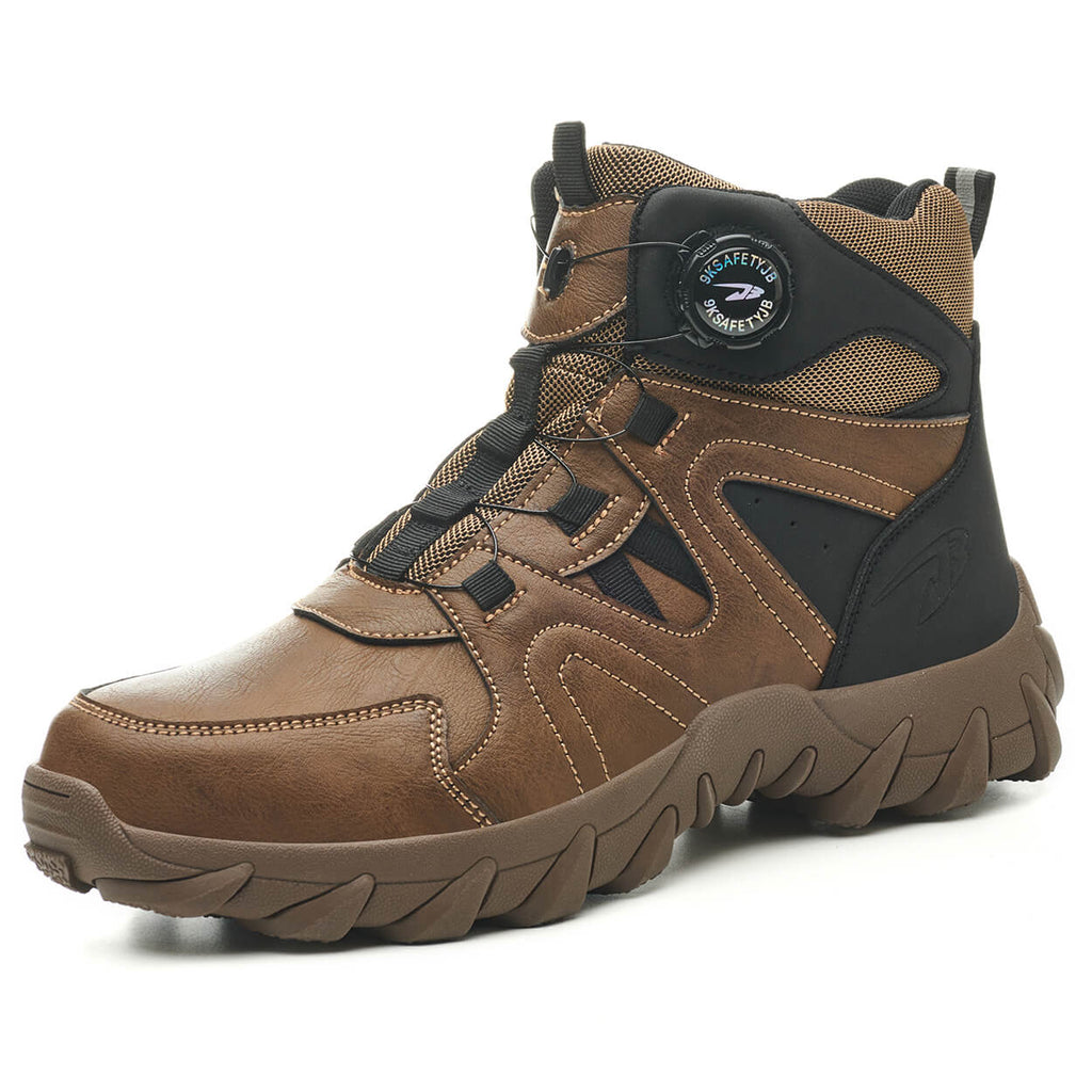 QD 6" Knob-Lacing Non-Slip Steel Toe Boots