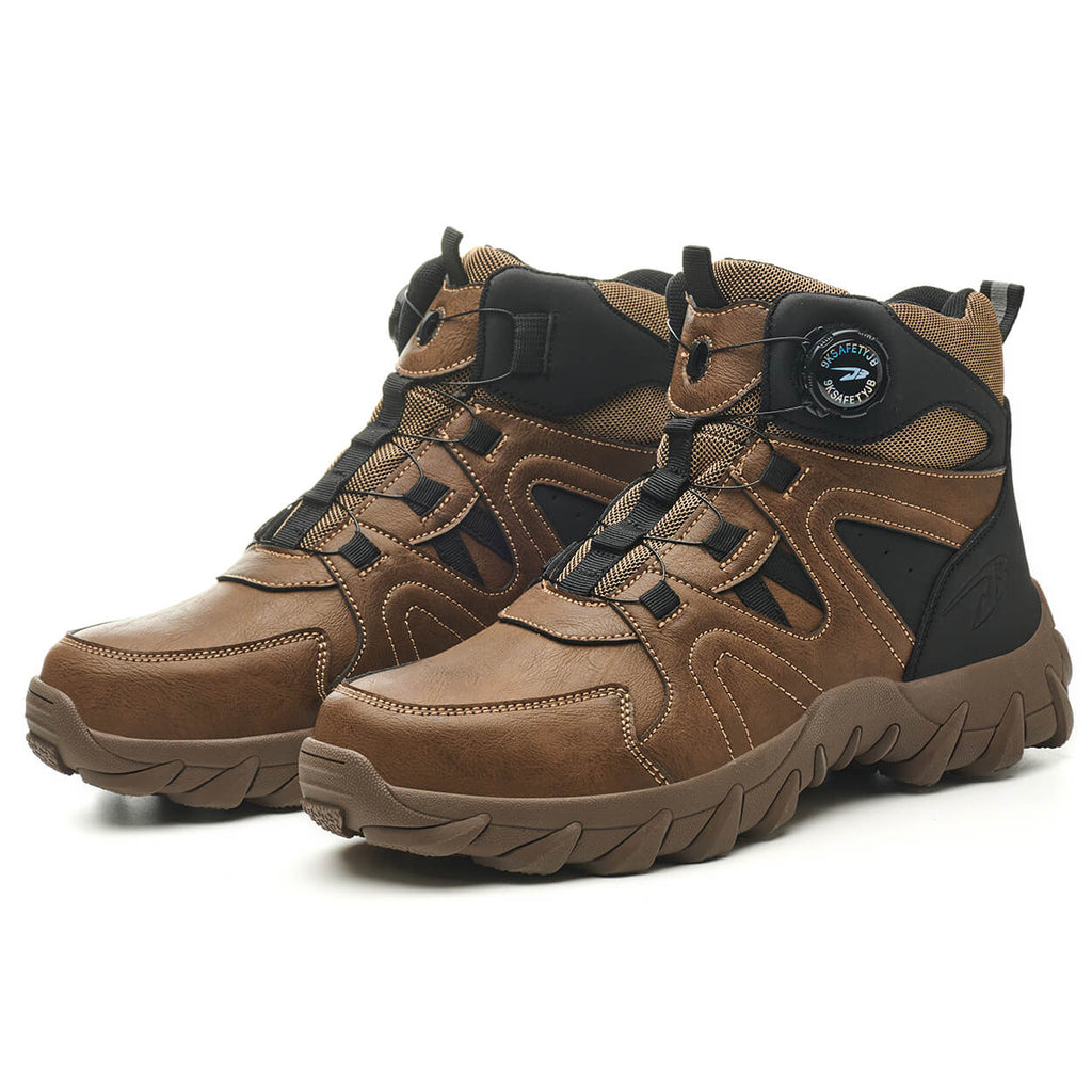 QD 6" Knob-Lacing Non-Slip Steel Toe Boots