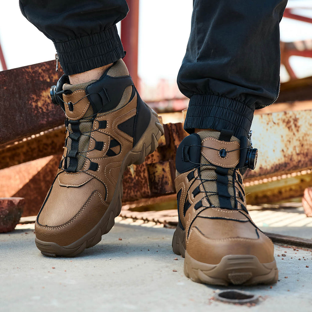 QD 6" Knob-Lacing Non-Slip Steel Toe Boots