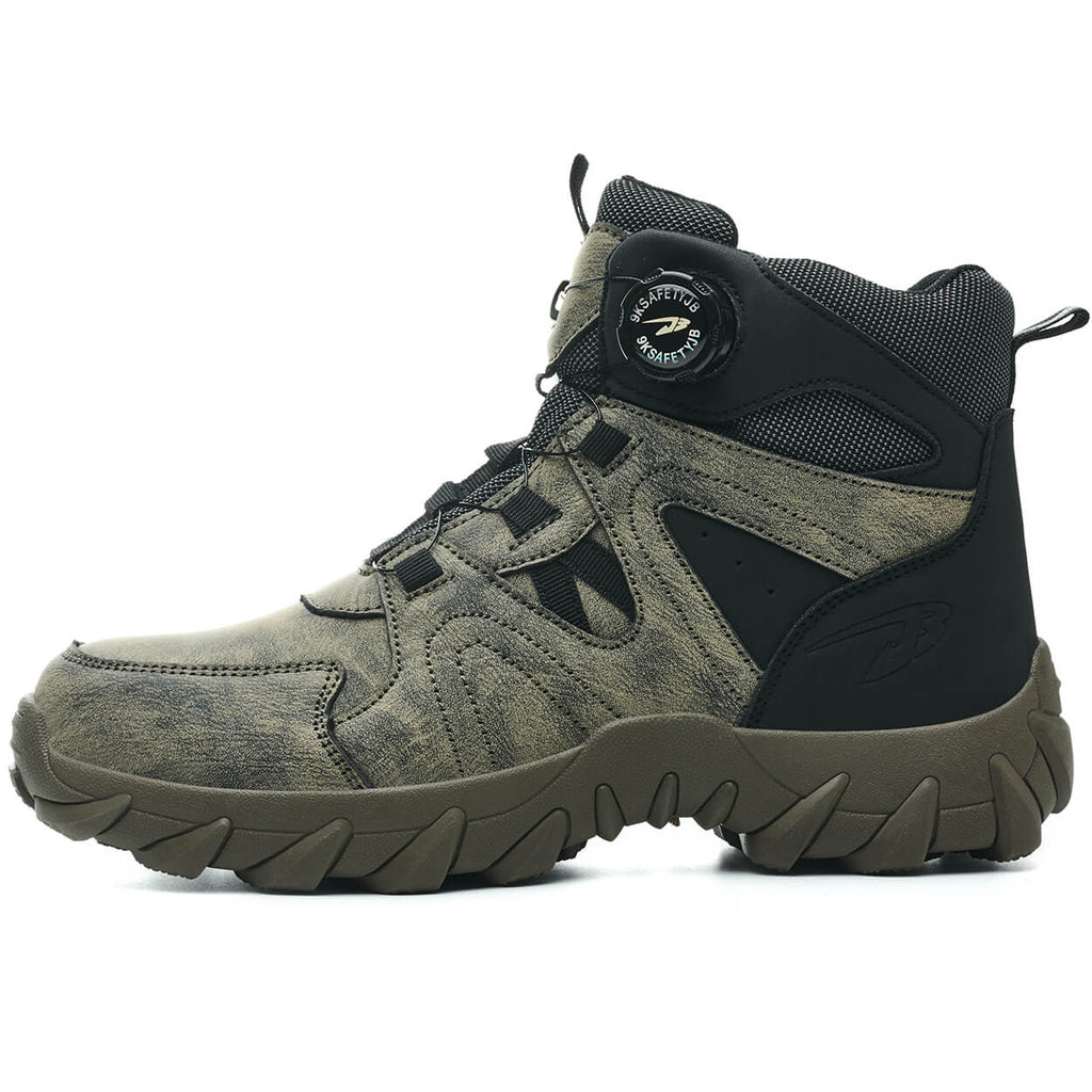 QD 6" Knob-Lacing Non-Slip Steel Toe Boots