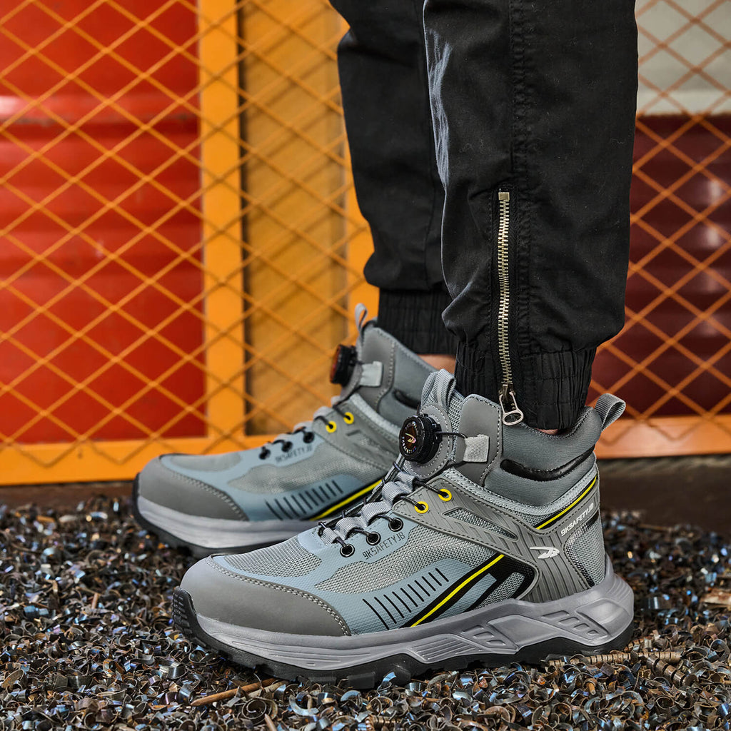 QD 6" Steel Toe Knob-Lacing Comfortable Work Boots