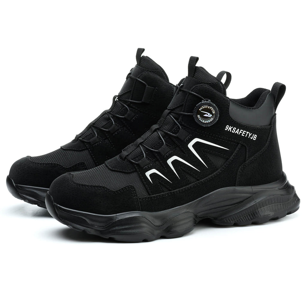 QD Steel Toe Knob-Lacing Lightweight Work Boots