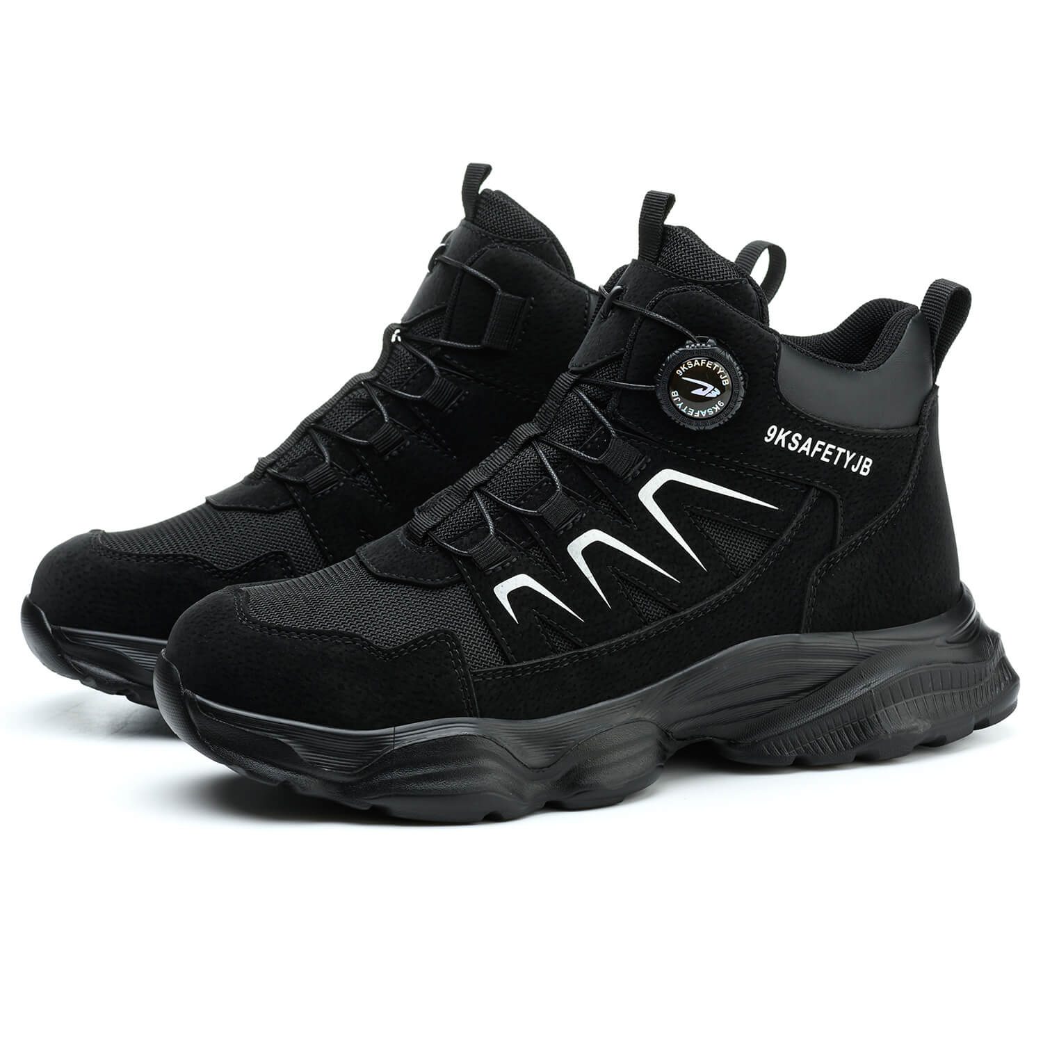 QD Steel Toe Knob-Lacing Lightweight Work Boots