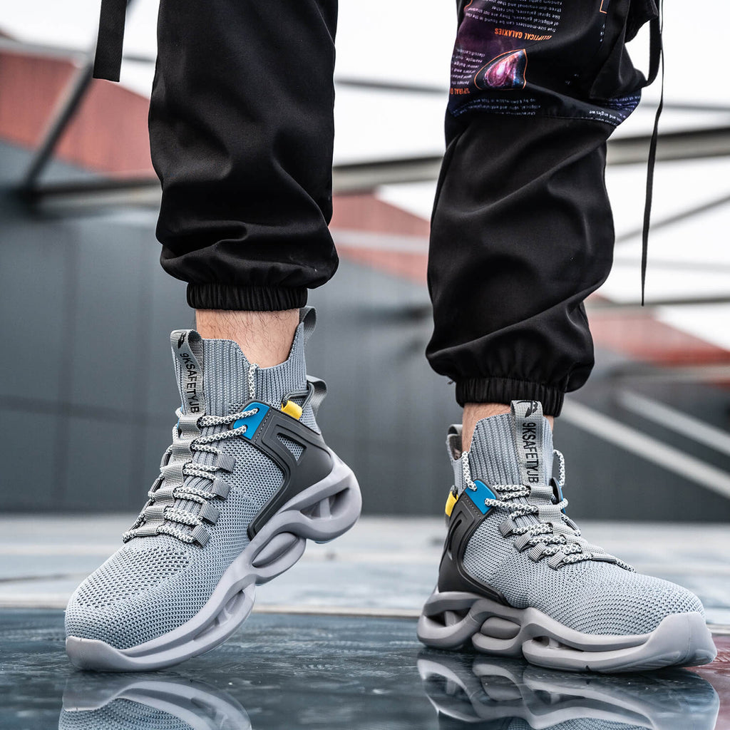 QD Comfortable High-Top Steel Toe Shoes