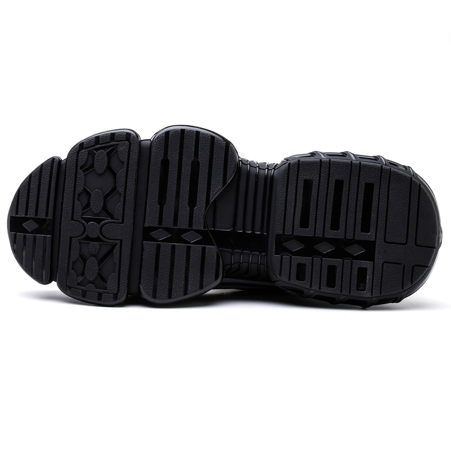QD Steel Toe Knob Lacing Work Sneakers