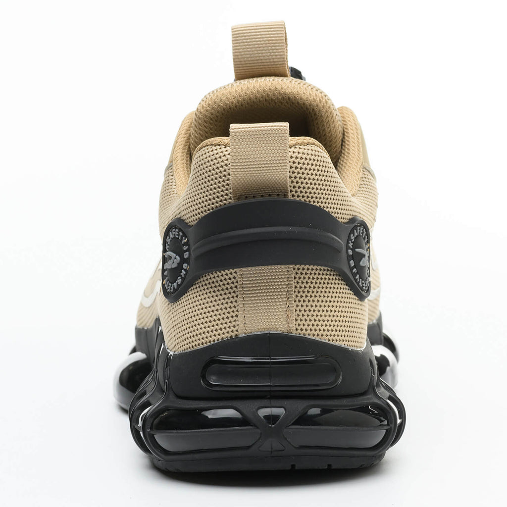 QD Steel Toe Knob Lacing Work Sneakers