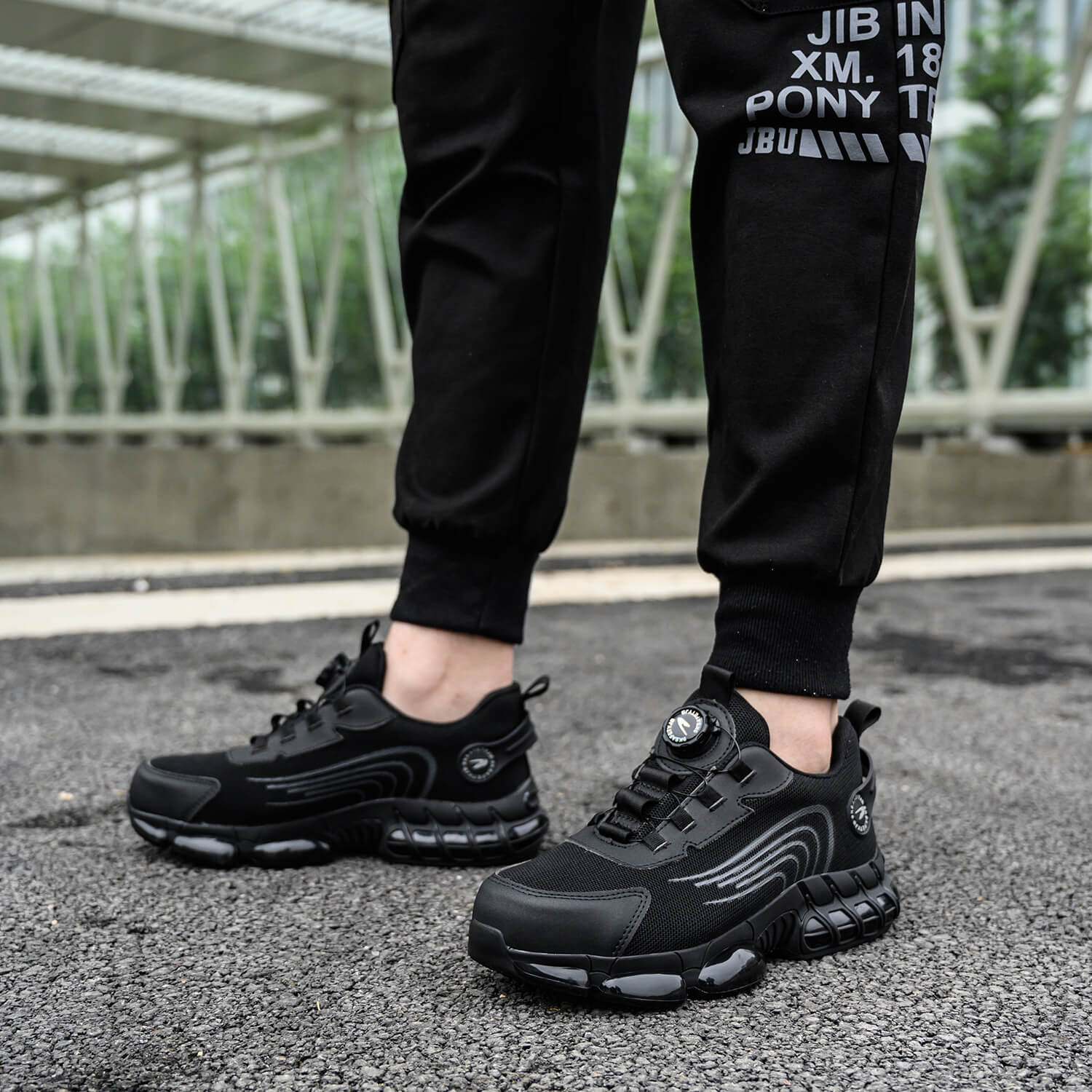 QD Knob Lacing Steel Toe Work Shoes