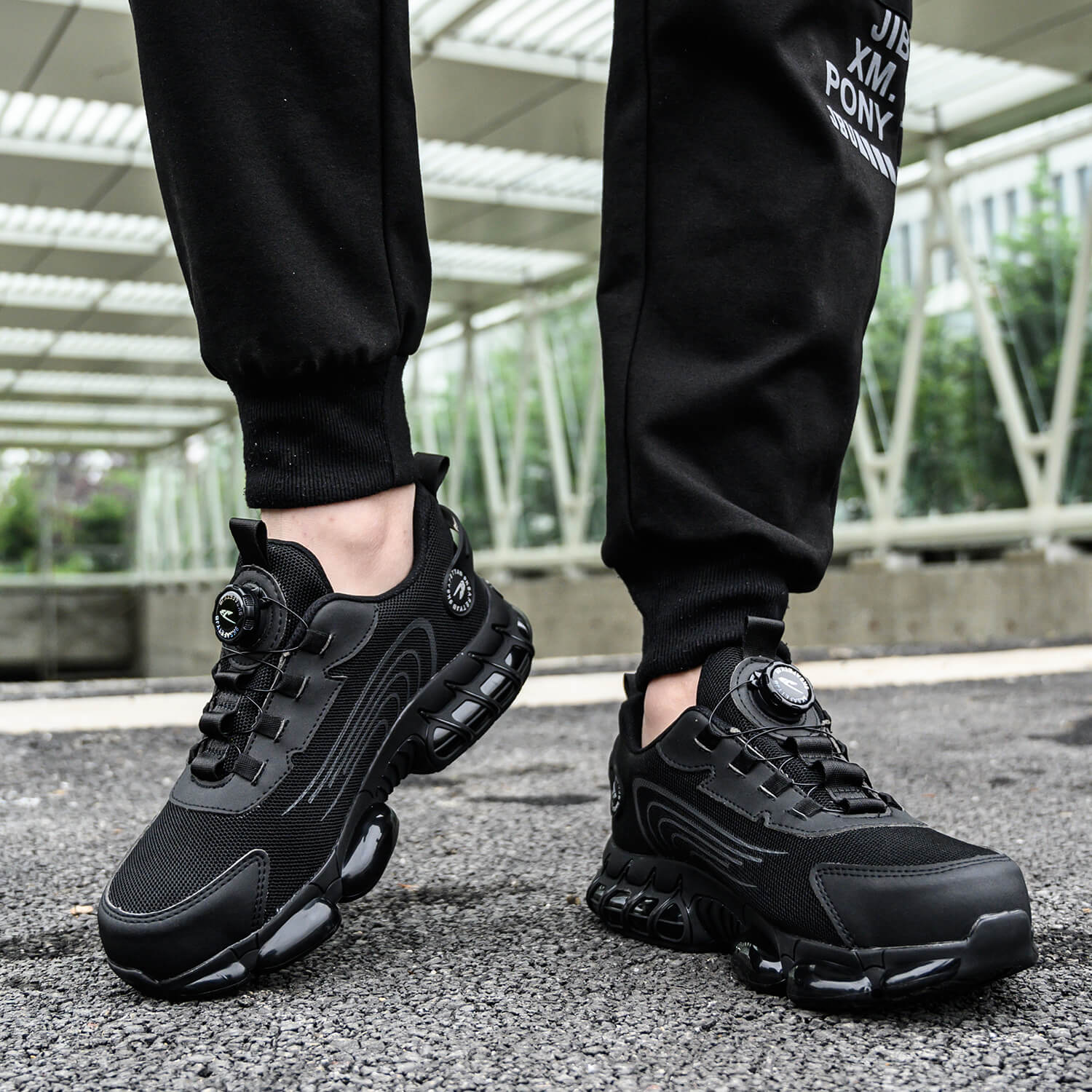 QD Knob Lacing Steel Toe Work Shoes