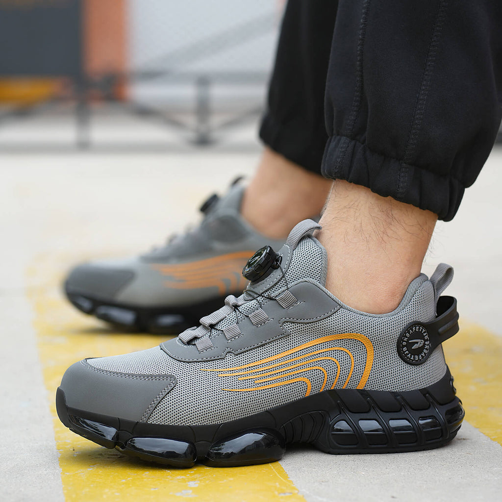 QD Knob Lacing Steel Toe Work Shoes