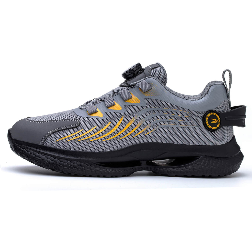 QD Knob Lacing Steel Toe Work Sneakers
