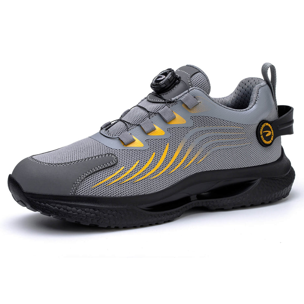 QD Knob Lacing Steel Toe Work Sneakers
