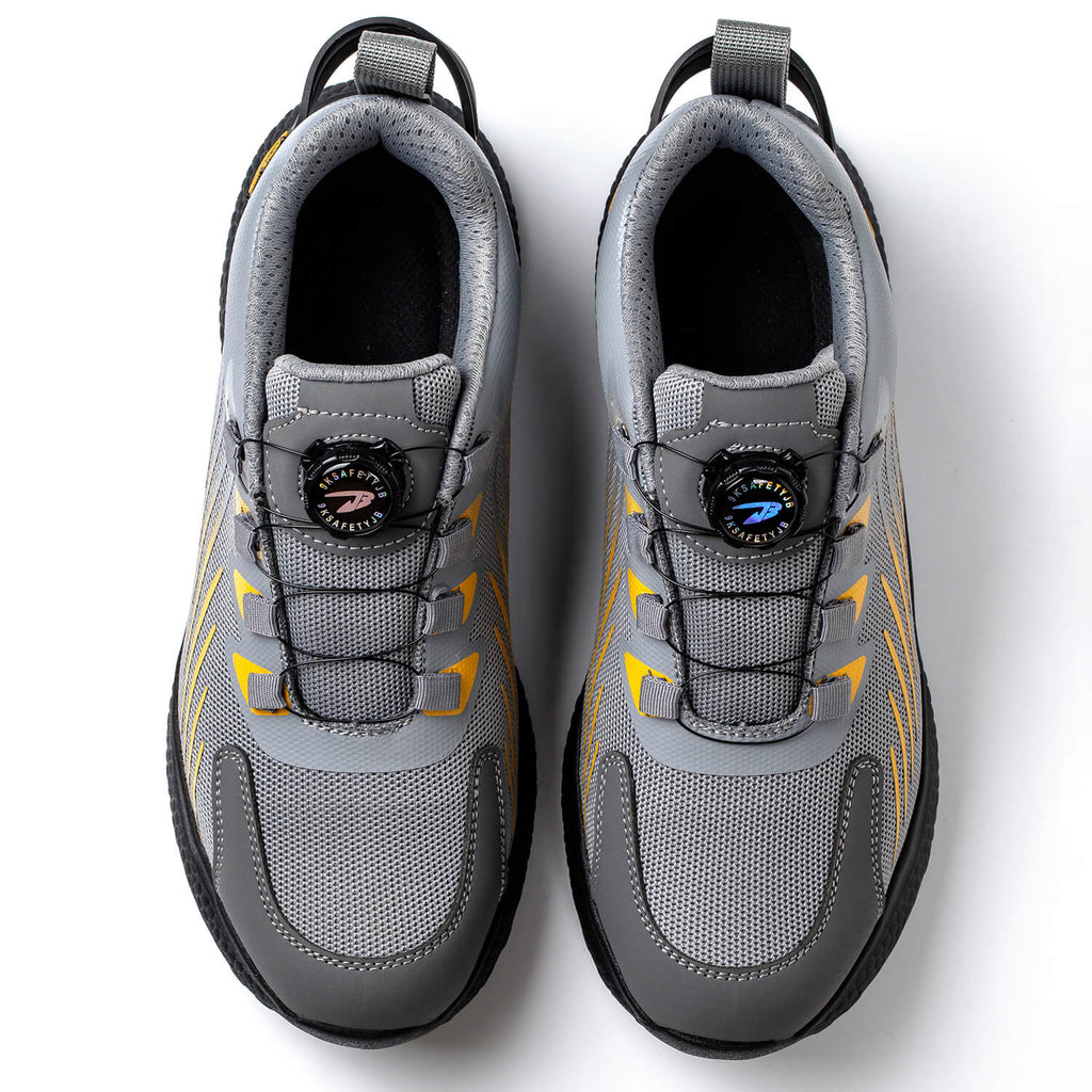 QD Knob Lacing Steel Toe Work Sneakers