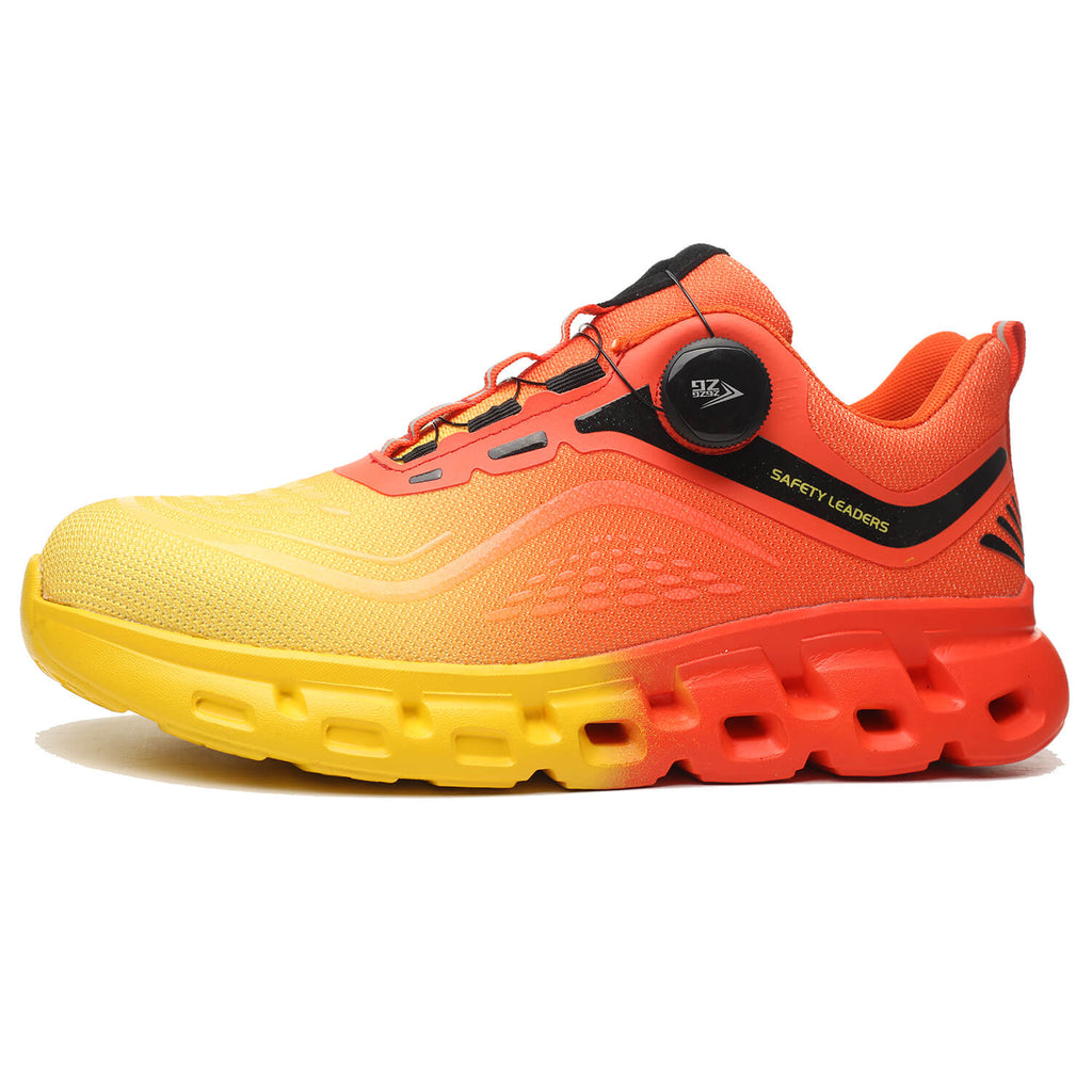 QD Knob Lacing Stylish Steel Toe Work Sneakers