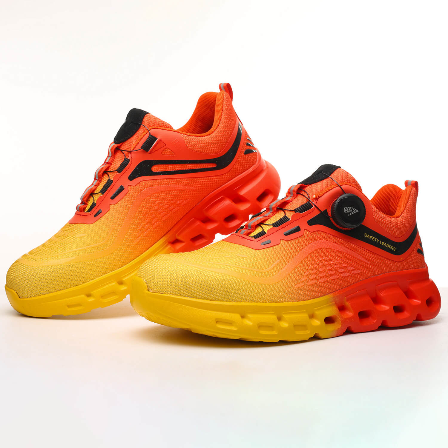 QD Knob Lacing Stylish Steel Toe Work Sneakers