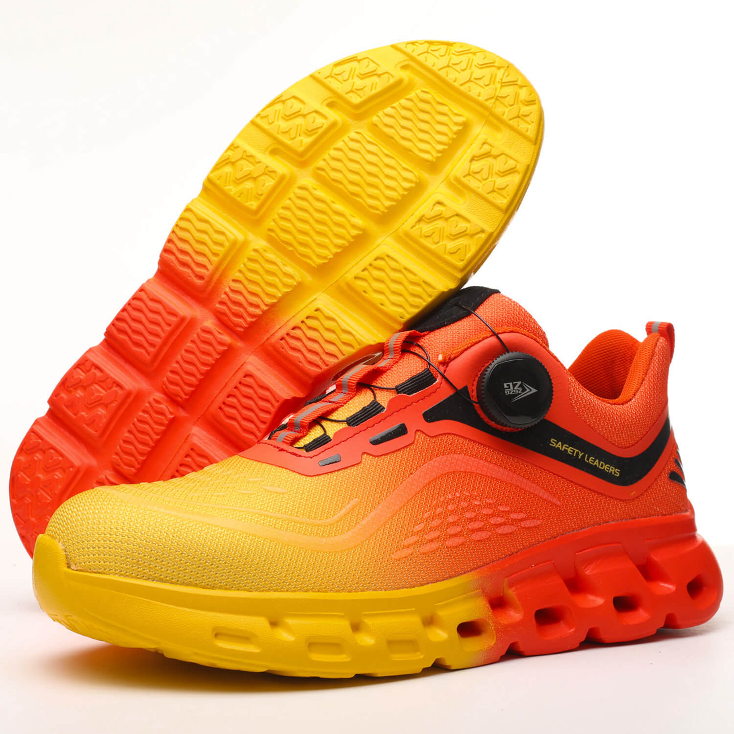 QD Knob Lacing Stylish Steel Toe Work Sneakers