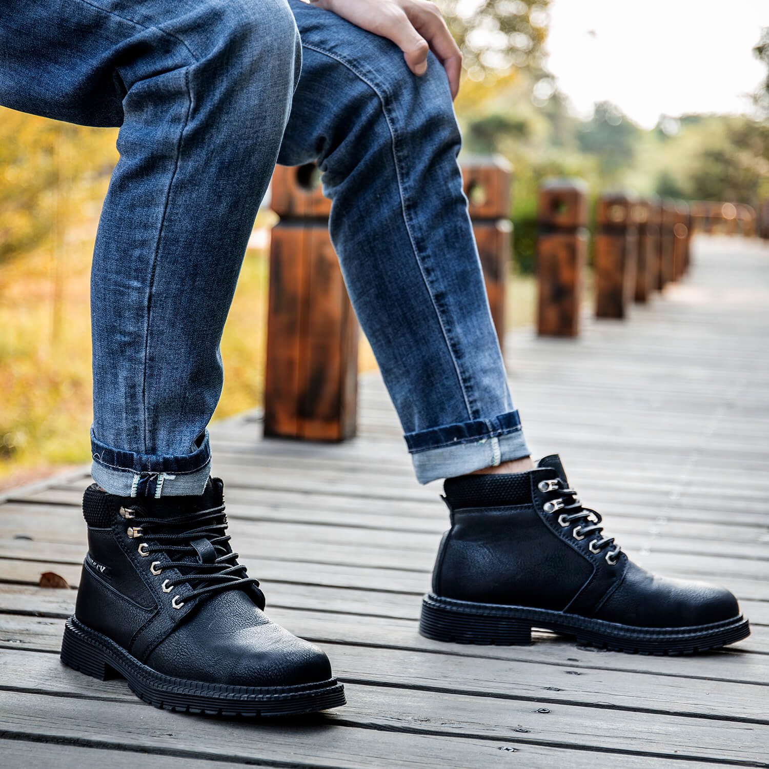 QD Non-Slip Waterproof Steel Toe Boots