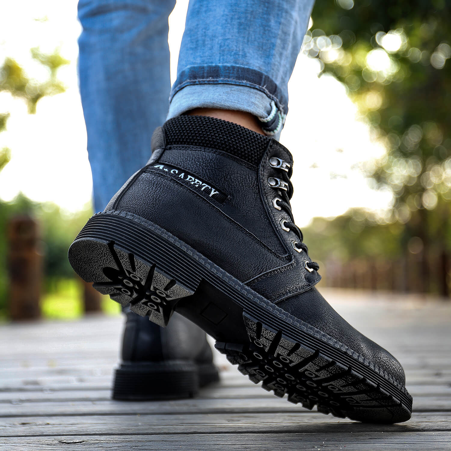 QD Non-Slip Waterproof Steel Toe Boots