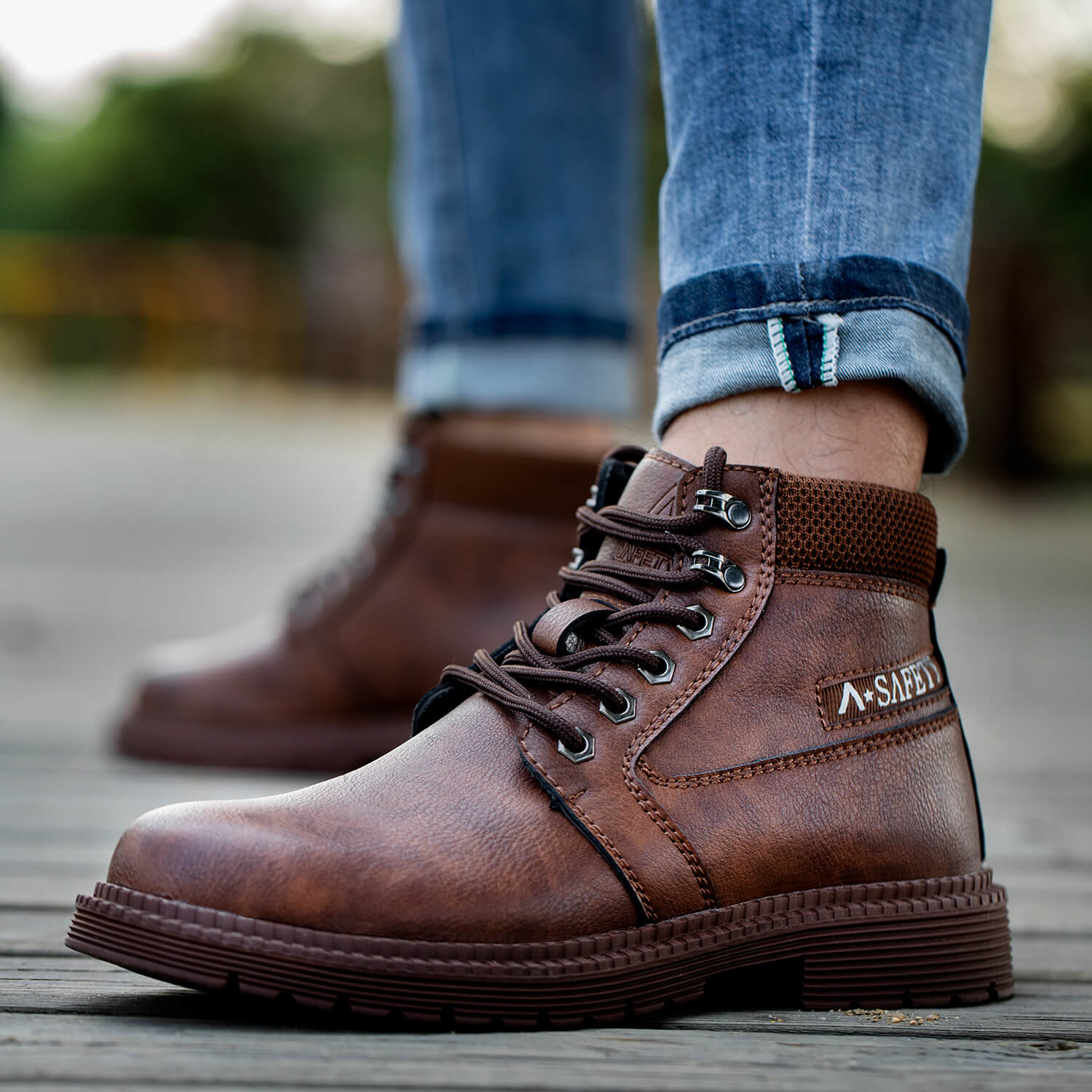 QD Non-Slip Waterproof Steel Toe Boots