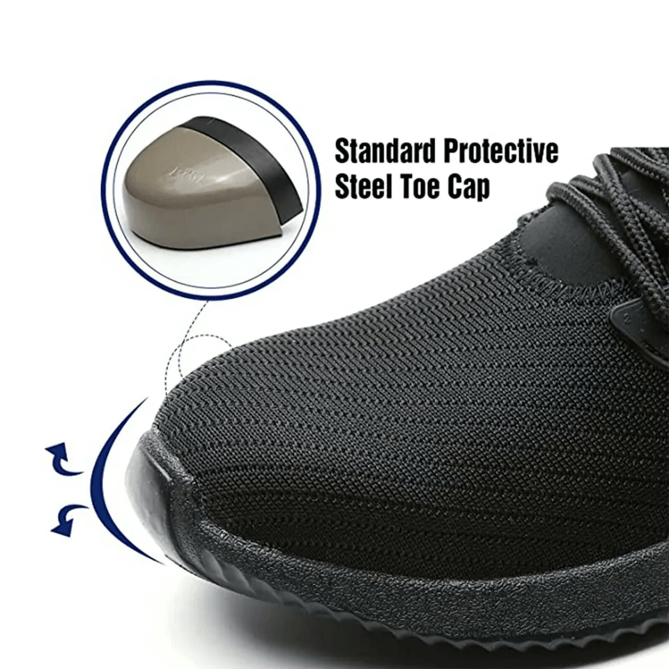 QD Steel Toe Breathable Non-Slip Work Shoes