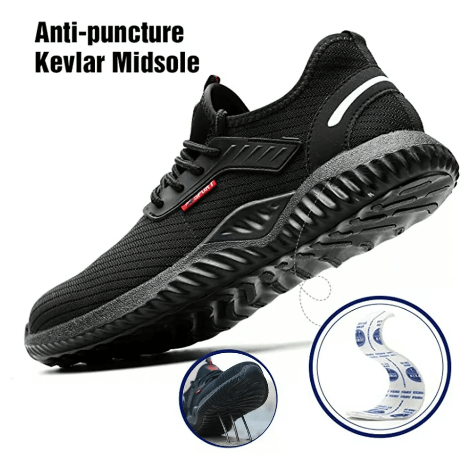 QD Steel Toe Breathable Non-Slip Work Shoes