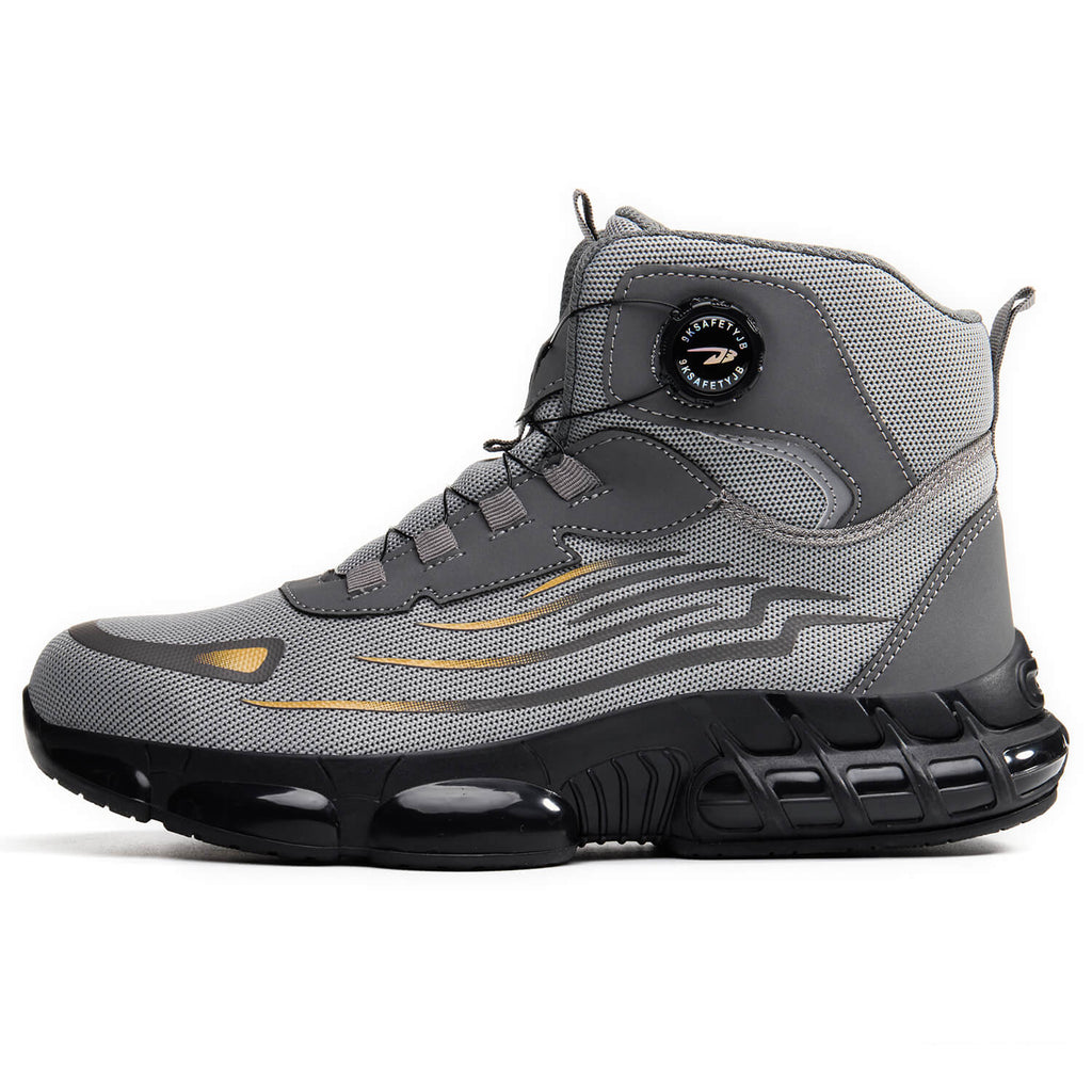 QD Steel Toe Knob-Lacing Work Safety Boots