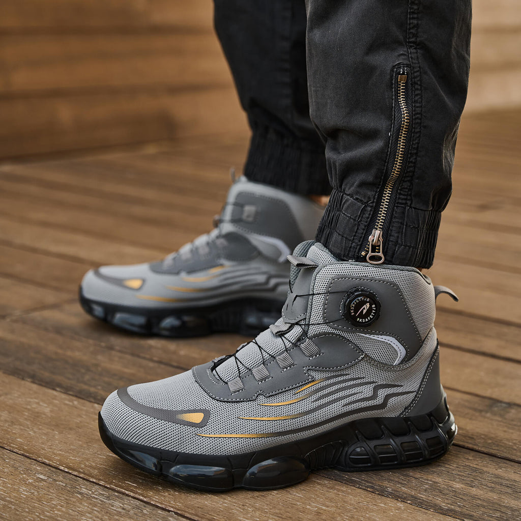 QD Steel Toe Knob-Lacing Work Safety Boots